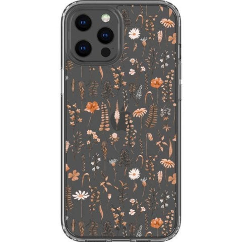 iPhone 13 Pro Max Boho Fall Wild Flower Clear Phone Case - The Urban Flair
