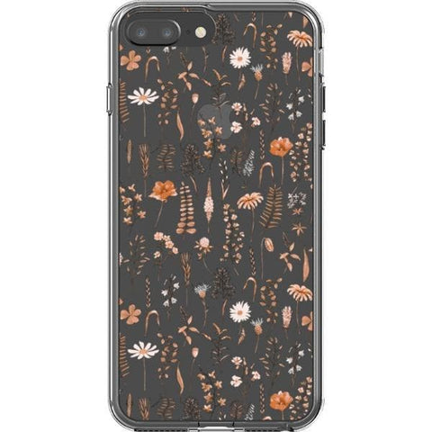 iPhone 7 Plus/8 Plus Boho Fall Wild Flower Clear Phone Case - The Urban Flair