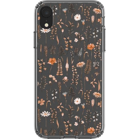 iPhone XR Boho Fall Wild Flower Clear Phone Case - The Urban Flair