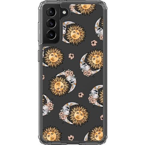 Galaxy S21 Plus Boho Opal Sun Moon Clear Phone Case - The Urban Flair