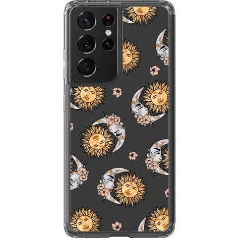 Galaxy S21 Ultra Boho Opal Sun Moon Clear Phone Case - The Urban Flair