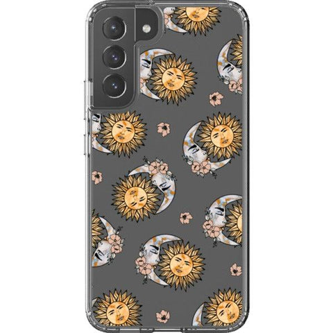 Boho Opal Sun Moon Clear Phone Case Galaxy S22 Plus exclusively offered by The Urban Flair