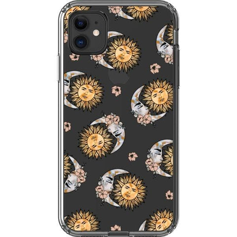iPhone 11 Boho Opal Sun Moon Clear Phone Case - The Urban Flair