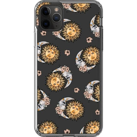 iPhone 11 Pro Max Boho Opal Sun Moon Clear Phone Case - The Urban Flair