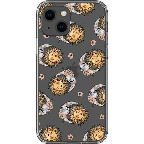 iPhone 13 Boho Opal Sun Moon Clear Phone Case - The Urban Flair