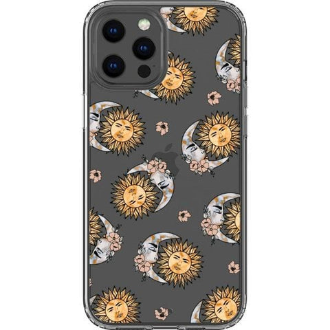 iPhone 13 Pro Max Boho Opal Sun Moon Clear Phone Case - The Urban Flair