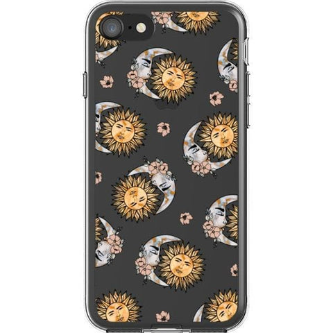 iPhone 7/8/SE 2020 Boho Opal Sun Moon Clear Phone Case - The Urban Flair