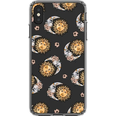 iPhone XS Max Boho Opal Sun Moon Clear Phone Case - The Urban Flair