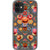 iPhone 12 Mini Boho Stitched Embroidery Print Clear Phone Case - The Urban Flair