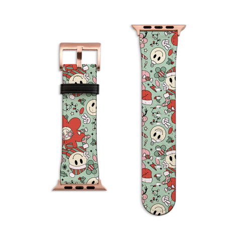 Christmas Smiley Face Apple Watch Band