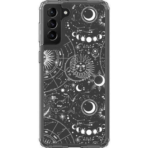 Celestial Zodiac Clear Phone Case for your Galaxy S21 exclusively at The Urban Flair