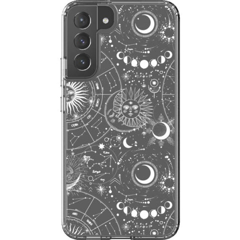 Celestial Zodiac Clear Phone Case Galaxy S22 Plus White exclusively offered by The Urban Flair