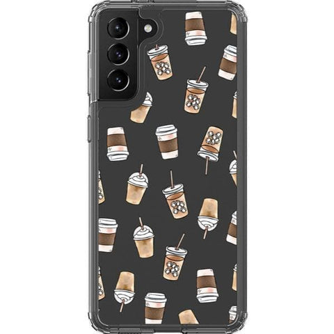 Coffee Cups Clear Phone Case for your Galaxy S21 exclusively at The Urban Flair