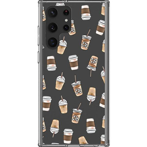 Coffee Cups Clear Phone Case for your Galaxy S22 Ultra exclusively at The Urban Flair