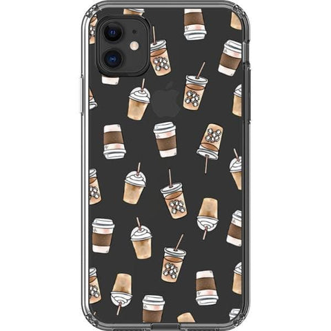 Coffee Cups Clear Phone Case for your iPhone 11 exclusively at The Urban Flair