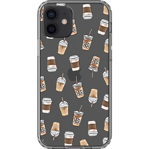 Coffee Cups Clear Phone Case for your iPhone 12 exclusively at The Urban Flair