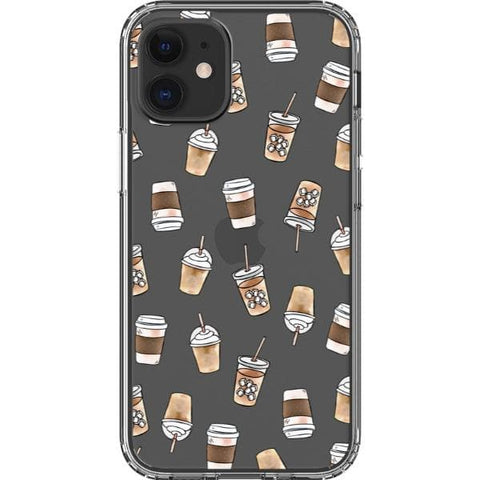 Coffee Cups Clear Phone Case for your iPhone 12 Mini exclusively at The Urban Flair
