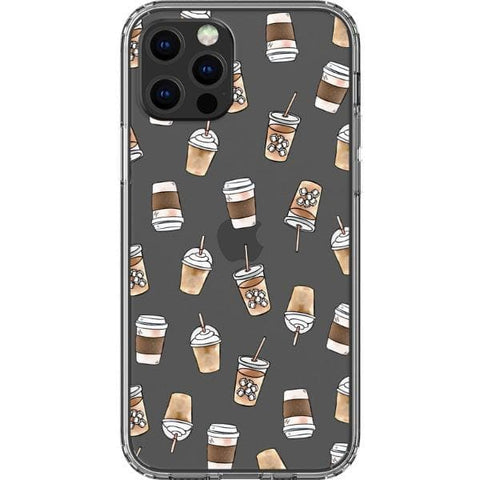 Coffee Cups Clear Phone Case for your iPhone 12 Pro exclusively at The Urban Flair
