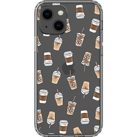 Coffee Cups Clear Phone Case for your iPhone 13 exclusively at The Urban Flair