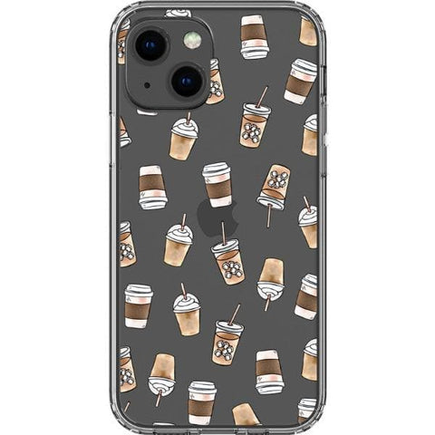 Coffee Cups Clear Phone Case for your iPhone 13 Mini exclusively at The Urban Flair