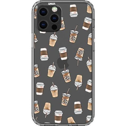 Coffee Cups Clear Phone Case for your iPhone 13 Pro exclusively at The Urban Flair