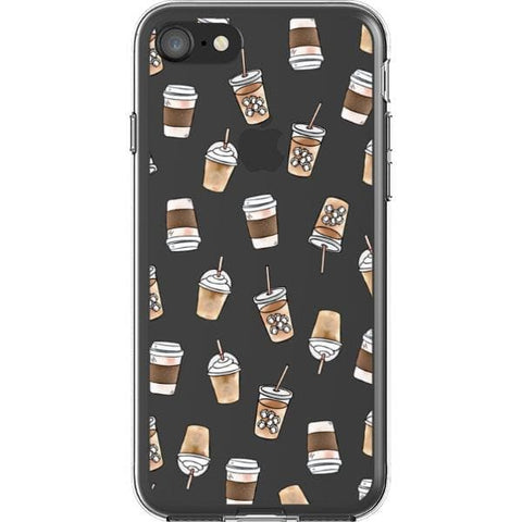 Coffee Cups Clear Phone Case for your iPhone SE (2020/2022) exclusively at The Urban Flair