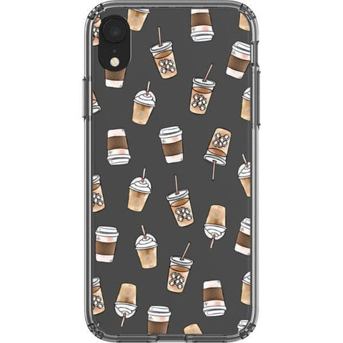 Coffee Cups Clear Phone Case for your iPhone XR exclusively at The Urban Flair