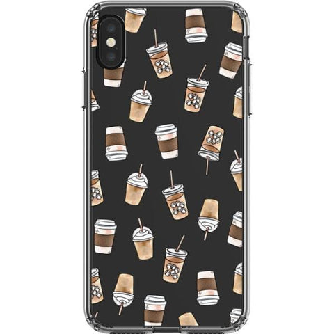 Coffee Cups Clear Phone Case for your iPhone XS Max exclusively at The Urban Flair