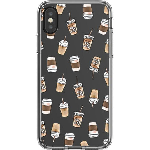 Coffee Cups Clear Phone Case for your iPhone X/XS exclusively at The Urban Flair