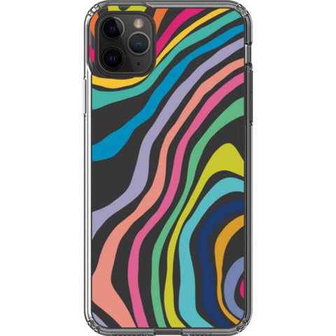 Colorful Abstract Lines Clear Phone Case iPhone 11 Pro Max exclusively offered by The Urban Flair
