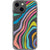 Colorful Abstract Lines Clear Phone Case iPhone 13 Mini exclusively offered by The Urban Flair