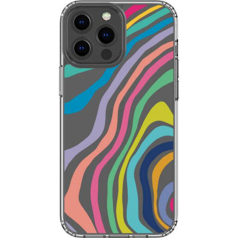 Colorful Abstract Lines Clear Phone Case iPhone 13 Pro Max exclusively offered by The Urban Flair