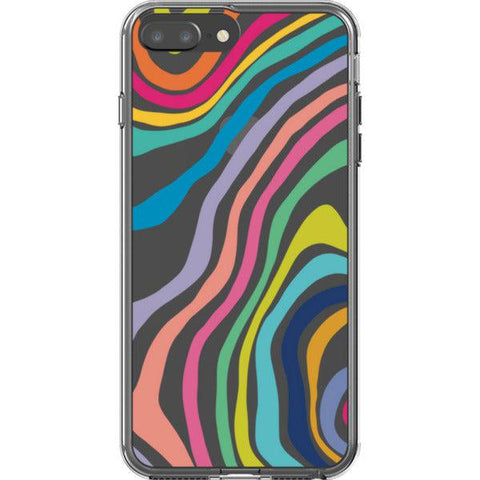 Colorful Abstract Lines Clear Phone Case iPhone 7 Plus/8 Plus exclusively offered by The Urban Flair