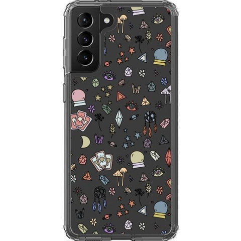 Galaxy S21 Plus Colorful Mystic Doodles Clear Phone Case - The Urban Flair