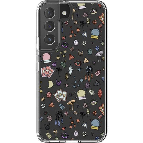 Colorful Mystic Doodles Clear Phone Case Galaxy S22 exclusively offered by The Urban Flair