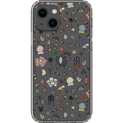 iPhone 13 Colorful Mystic Doodles Clear Phone Case - The Urban Flair