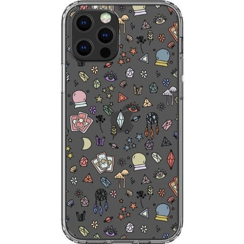 iPhone 13 Pro Colorful Mystic Doodles Clear Phone Case - The Urban Flair