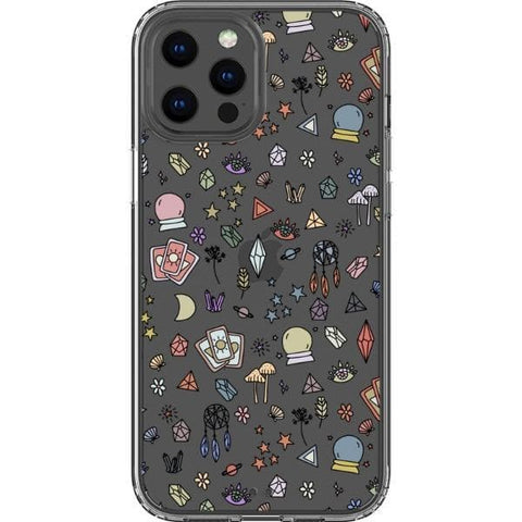 iPhone 13 Pro Max Colorful Mystic Doodles Clear Phone Case - The Urban Flair