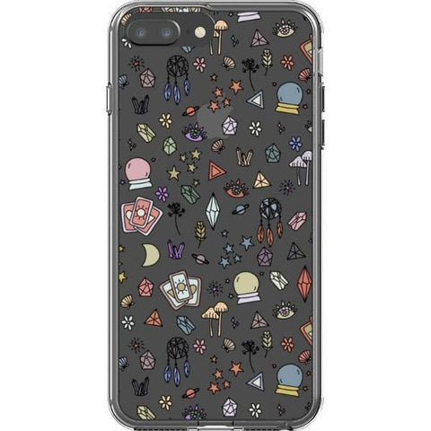 iPhone 7 Plus/8 Plus Colorful Mystic Doodles Clear Phone Case - The Urban Flair