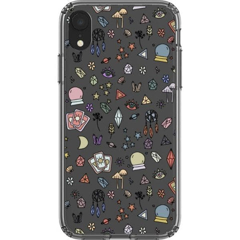 iPhone XR Colorful Mystic Doodles Clear Phone Case - The Urban Flair