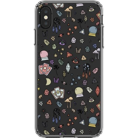 iPhone XS Max Colorful Mystic Doodles Clear Phone Case - The Urban Flair
