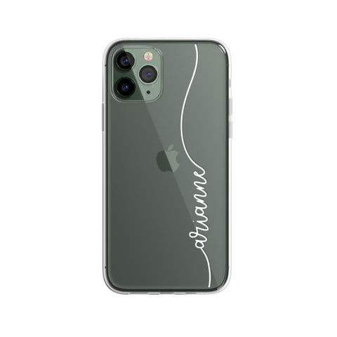 Custom Calligraphy Name Clear Phone Case by The Urban Flair (Custom Calligraphy Name Clear Phone Case exclusively at The Urban Flair)