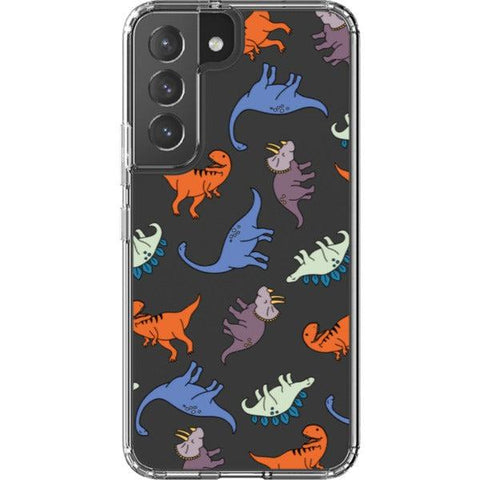Cute Dinosaur Clear Phone Case for your Galaxy S22 exclusively at The Urban Flair