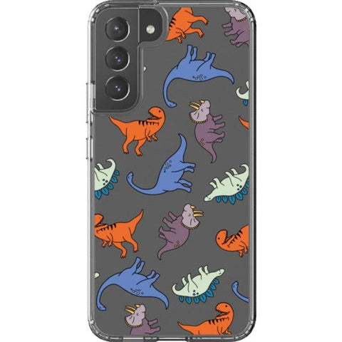 Cute Dinosaur Clear Phone Case for your Galaxy S22 Plus exclusively at The Urban Flair