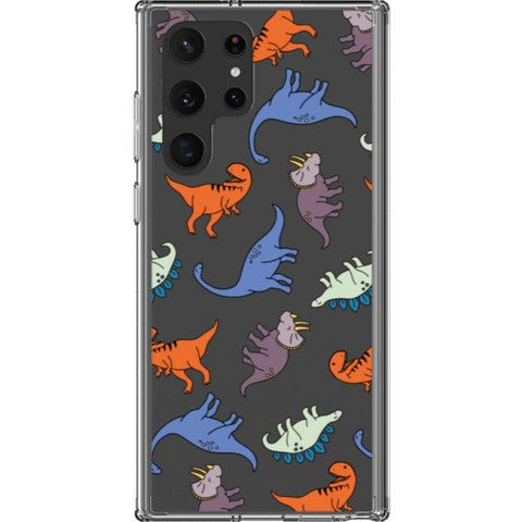 Cute Dinosaur Clear Phone Case for your Galaxy S22 Ultra exclusively at The Urban Flair