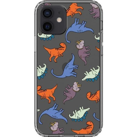 Cute Dinosaur Clear Phone Case for your iPhone 12 exclusively at The Urban Flair