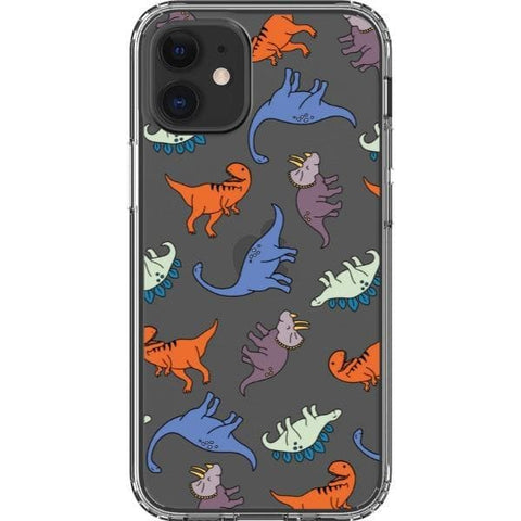 Cute Dinosaur Clear Phone Case for your iPhone 12 Mini exclusively at The Urban Flair