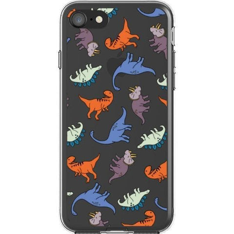 Cute Dinosaur Clear Phone Case for your iPhone SE (2020/2022) exclusively at The Urban Flair