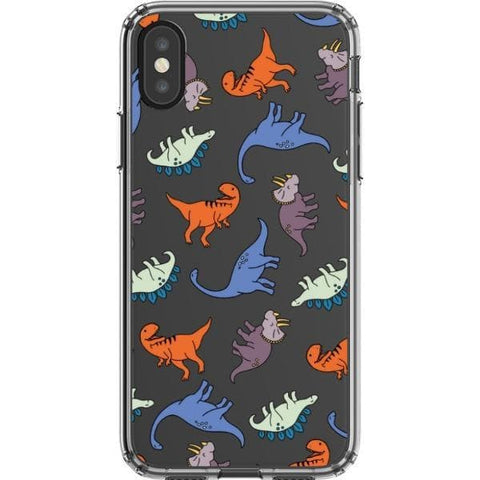 Cute Dinosaur Clear Phone Case for your iPhone X/XS exclusively at The Urban Flair