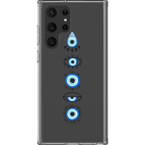 Cute Evil Eyes Clear Phone Case Galaxy S22 Ultra exclusively offered by The Urban Flair
